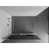 Mexen Kioto+ L Walk-in Shower Screen with Shelf 80 x 200 cm, Graphite, Brushed Nickel - 800-080-123-97-40