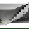 Mexen Kioto+ L Shower Wall with Walk-in Shelf 70 x 200 cm, Graphite, Gold - 800-070-123-50-40