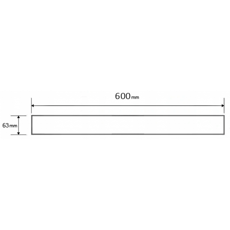 Mexen Flat M12 Linear Drain Cover 60 cm, Gold - 1521060