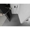 Mexen Kioto+ L Walk-in Shower Wall with Shelf 110 x 200 cm, Graphite, Gun Metal - 800-110-123-95-40