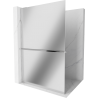 Mexen Kioto+ L Shower Wall with Shelving Walk-in 90 x 200 cm, Mirror, Chrome - 800-090-123-01-50