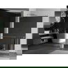Mexen Kioto+ L Walk-in Shower Screen with Shelf 100 x 200 cm, Mirror, Chrome - 800-100-123-01-50