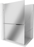 Mexen Kioto+ L shower wall with a shelf Walk-in 110 x 200 cm, mirror, chrome - 800-110-123-01-50