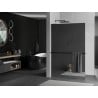 Mexen Kioto+ L shower wall with Walk-in shelf 80 x 200 cm, mirror, black - 800-080-123-70-50