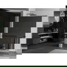 Mexen Kioto+ L Shower Wall with Shelf Walk-in 100 x 200 cm, Mirror, Black - 800-100-123-70-50