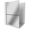 Mexen Kioto+ L shower wall with shelf Walk-in 120 x 200 cm, mirror, gun gray brushed - 800-120-123-66-50