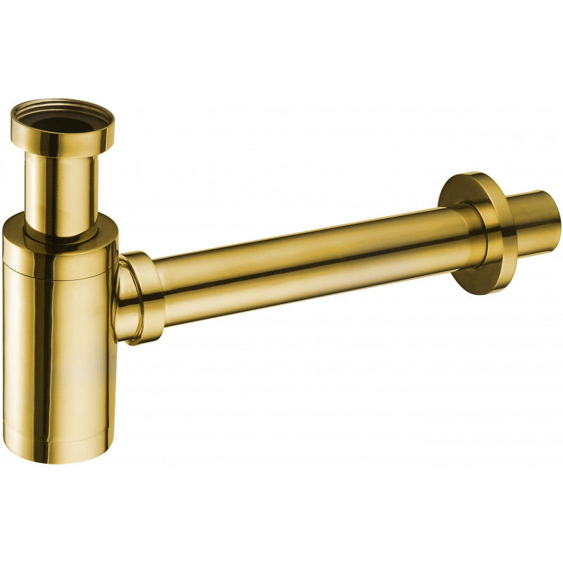 Mexen round washbasin half-siphon, gold - 79950-50