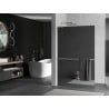 Mexen Kioto+ L Shower Wall with Shelf Walk-in 110 x 200 cm, Mirror, Brushed Nickel - 800-110-123-97-50