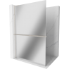 Mexen Kioto+ L Shower Wall with Walk-in Shelf 110 x 200 cm, Mirror, Brushed Nickel - 800-110-123-97-50