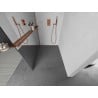 Mexen Kioto+ L Walk-in Shower Panel with Shelf 100 x 200 cm, Mirror, Rose Gold - 800-100-123-60-50