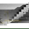 Mexen Kioto+ L Walk-in Shower Panel with Shelf 90 x 200 cm, Mirror, Brushed Gold - 800-090-123-55-50
