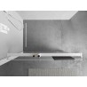 Mexen Kioto+ shower partition shelf with towel rail, white - 800-02-20