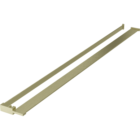 Mexen shower wall shelf with towel rail, brushed gold - 800-02-55