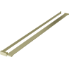 Mexen shower wall shelf with towel rail, brushed gold - 800-02-55