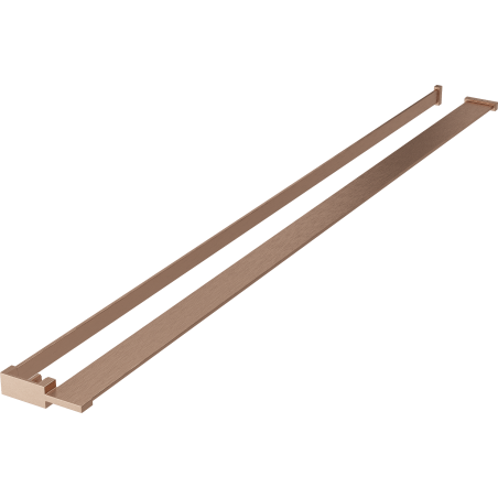 Mexen shower wall shelf with towel rail, brushed copper - 800-02-65