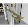 Mexen Kioto+ shower wall shelf with towel rail, brushed gold - 800-02-55