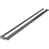 Mexen Kioto+ shower wall shelf with towel rail, brushed gun gray - 800-02-66