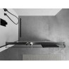 Mexen Kioto+ shower wall shelf with towel rail, brushed gun gray - 800-02-66