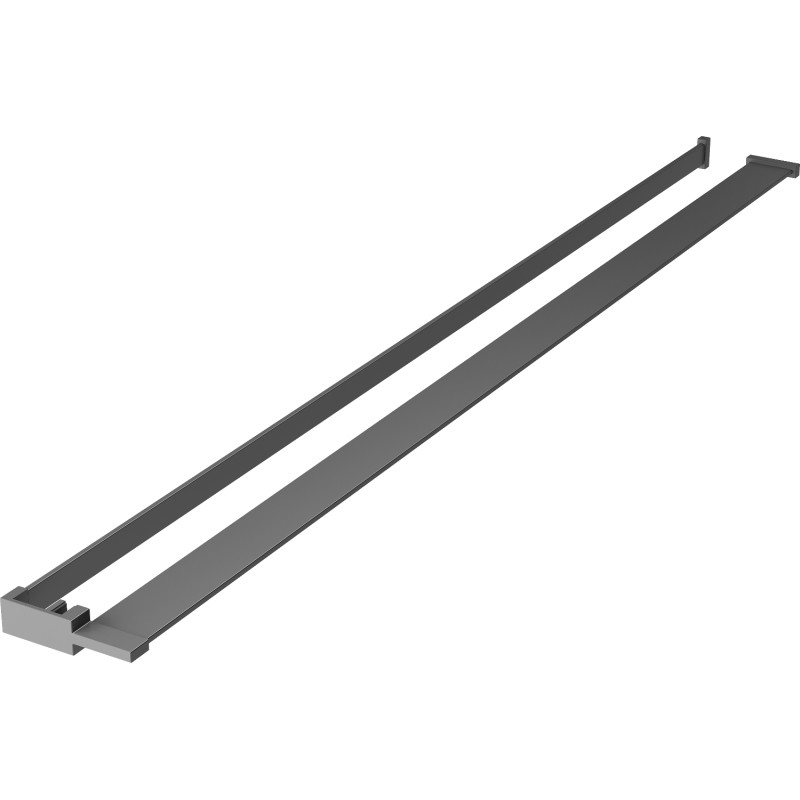 Mexen Kioto+ shower partition shelf with towel rail, gun metal - 800-02-95