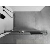 Mexen Kioto+ shower partition shelf with towel rail, gun metal - 800-02-95