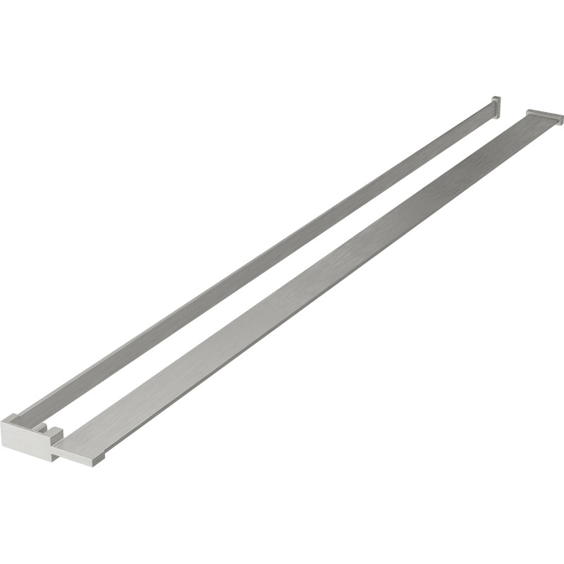 Mexen Kioto+ shelf for a shower partition with a towel rail, brushed nickel - 800-02-97
