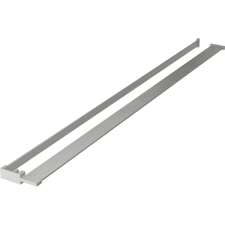 Mexen shower wall shelf with towel rail, brushed nickel - 800-02-97