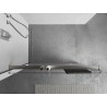 Mexen Kioto+ shelf for a shower partition with a towel rail, brushed nickel - 800-02-97