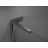Mexen Kioto+ L shower wall with shelf Walk-in 100 x 200 cm, black pattern, gun gray brushed - 800-100-123-66-78