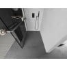 Mexen Kioto+ L Walk-in Shower Wall with Shelf 100 x 200 cm, Black Pattern, Gun Metal - 800-100-123-95-78