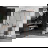 Mexen Kioto+ L Walk-in Shower Wall with Shelf 80 x 200 cm, Black Pattern, Rose Gold - 800-080-123-60-78