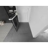 Mexen Kioto+ L Shower Wall with Walk-in Shelf 110 x 200 cm, Black Pattern, White - 800-110-123-20-77