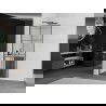 Mexen Kioto+ L Walk-in Shower Screen with Shelf 80 x 200 cm, Black Pattern, Gun Gray Brushed - 800-080-123-66-77