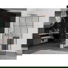 Mexen Kioto+ L Walk-in Shower Wall with Shelf 110 x 200 cm, Black Pattern, Brushed Copper - 800-110-123-65-77