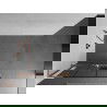 Mexen Kioto+ L shower screen with Walk-in shelf 120 x 200 cm, black pattern, brushed copper - 800-120-123-65-77