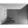 Mexen Kioto+ L Shower Wall with Walk-in Shelf 90 x 200 cm, Black Pattern, Brushed Nickel - 800-090-123-97-77