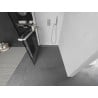 Mexen Kioto+ L Shower Wall with Shelf Walk-in 100 x 200 cm, Black Pattern, Brushed Nickel - 800-100-123-97-77