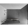 Mexen Kioto+ L Shower Wall with Shelf Walk-in 100 x 200 cm, Black Pattern, Brushed Nickel - 800-100-123-97-77