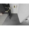 Mexen Kioto+ L Shower Wall with Walk-in Shelf 120 x 200 cm, black pattern, brushed gold - 800-120-123-55-77
