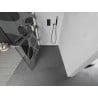 Mexen Kioto+ L shower wall with shelf Walk-in 100 x 200 cm, white wave, brushed gun gray - 800-100-123-66-97