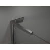 Mexen Kioto+ L shower wall with shelf Walk-in 100 x 200 cm, white wave, brushed gun gray - 800-100-123-66-97