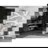 Mexen Kioto+ L shower wall with shelf Walk-in 120 x 200 cm, white pattern, gun gray brushed - 800-120-123-66-97