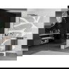 Mexen Kioto+ L Walk-in Shower Wall with Shelf 120 x 200 cm, White Pattern, Gun Metal - 800-120-123-95-97