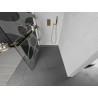 Mexen Kioto+ L walk-in shower panel with shelf 110 x 200 cm, white wave, gold - 800-110-123-50-97