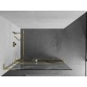 Mexen Kioto+ L walk-in shower panel with shelf 110 x 200 cm, white wave, gold - 800-110-123-50-97