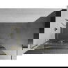 Mexen Kioto+ L shower wall with Walk-in shelf 120 x 200 cm, white pattern, gold - 800-120-123-50-97