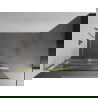 Mexen Kioto+ L Shower Wall with Shelf Walk-in 120 x 200 cm, White Pattern, Brushed Gold - 800-120-123-55-97