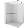 Mexen Kioto+ Walk-in Shower Wall with Shelf 110 x 200 cm, Matte Black - 800-110-121-95-09
