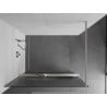 Mexen Kioto+ shower screen with Walk-in shelf 130 x 200 cm, stripes, brushed nickel - 800-130-121-97-09