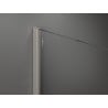 Mexen Kioto+ shower screen with Walk-in shelf 130 x 200 cm, stripes, brushed nickel - 800-130-121-97-09