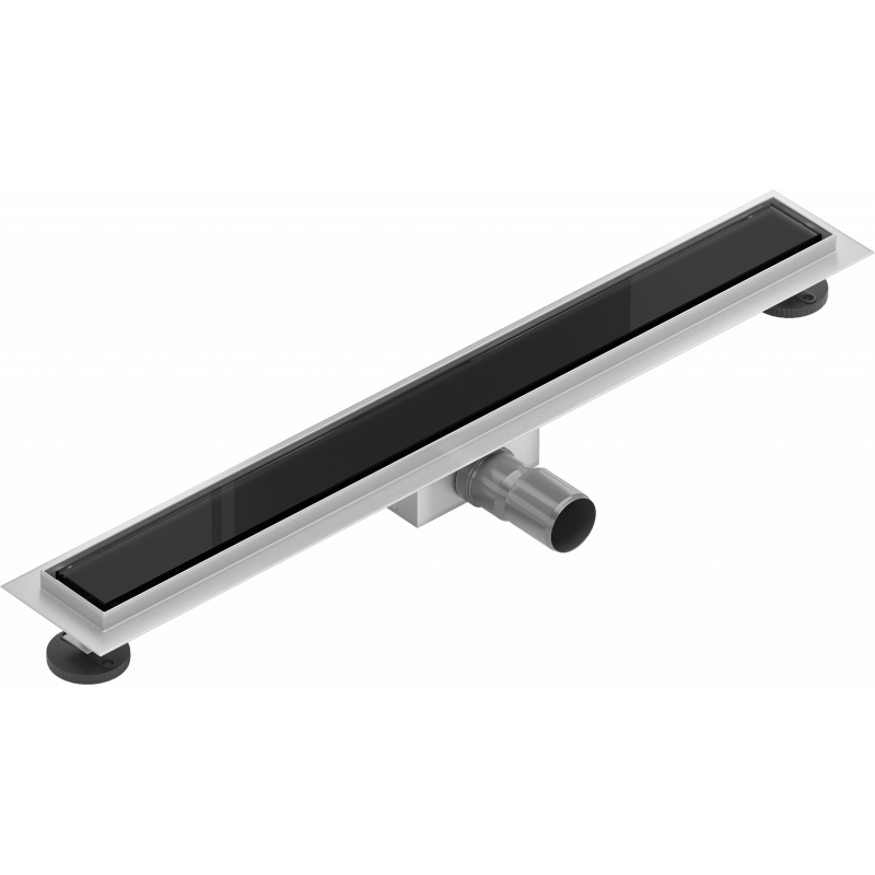 Mexen Flat MGB Linear Drain 60 cm, Black Glass - 1026060-15